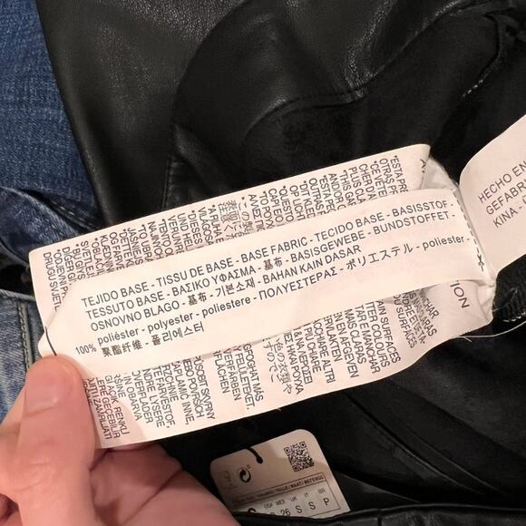 Zara Black Leather Ruffle Hem Pants - Picture 11 of 11